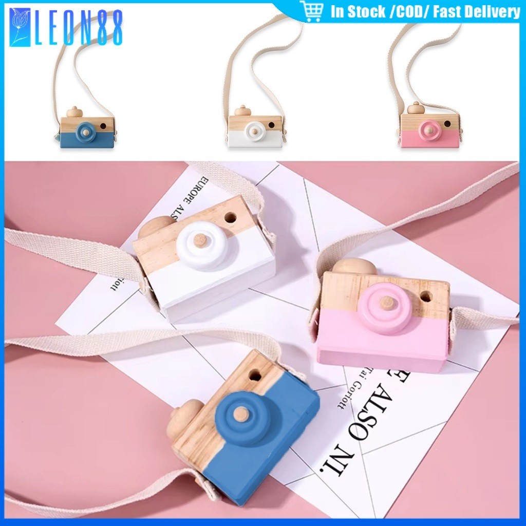 ของมาใหม่！ของเล่นกล้องไม้สำหรับเด็ก camera kids กล้องจําลองแบบสร้างสรรค์ แขวนตกแต่งห้องเด็ก