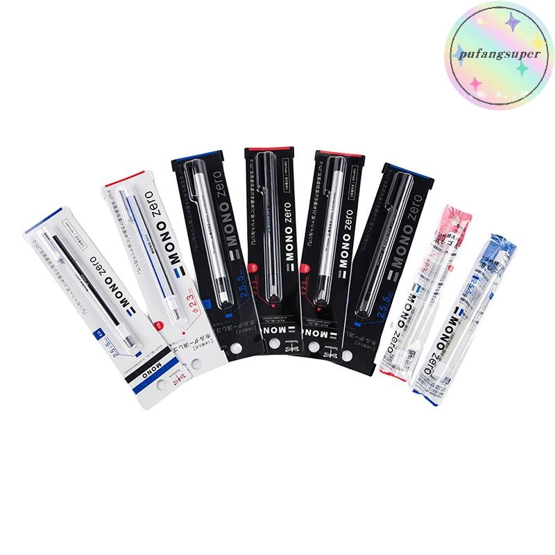 Pufangsuper Tombow MONO Zero Mechanical Eraser รีฟิลปากการูปร่าง Sketching ภาพวาด High Gloss ยางกดประเภทเครื่องเขียนโรงเรียน TH