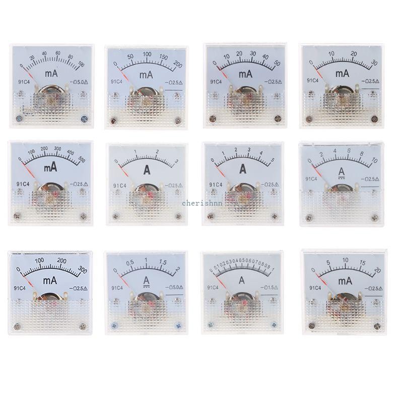 CH* สําหรับ DC ความแม่นยํา Ampmeter Analog Amp Gauge Meter Current แผงเมตรแอมป์มิเตอร์สําหรับ w Auto Circuit Me