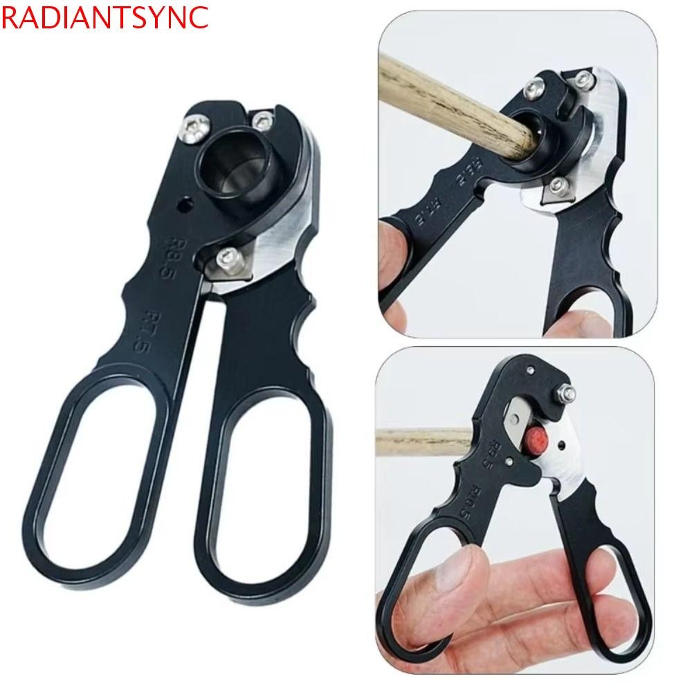 RADIANTSYNC หัวบิลเลียด, เครื่องตัด Shaper High Strength Cue Tip กรรไกร, Precision Daily Maintenance Leather Head Replacement Cue Repairing Tips อุปกรณ์เสริมบิลเลียด