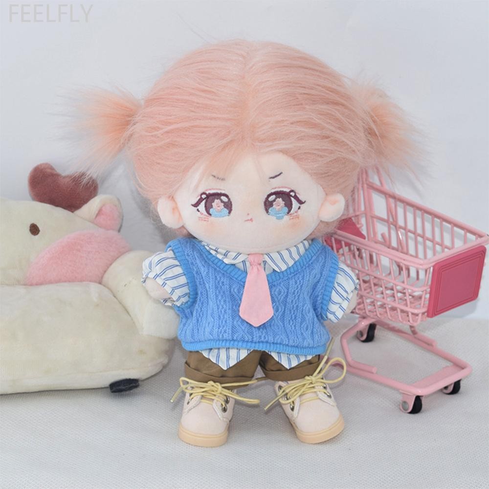 FEELFLY Miniature เสื้อกั๊กเสื้อสูทสําหรับ 10 ซม.ผ้าฝ้ายตุ๊กตาน่ารัก DIY ตุ๊กตาเสื้อผ้าแฟชั่นอุปกรณ์เสริมน่ารักชุดของขวัญสําหรับสาวเพื่อน E2I3