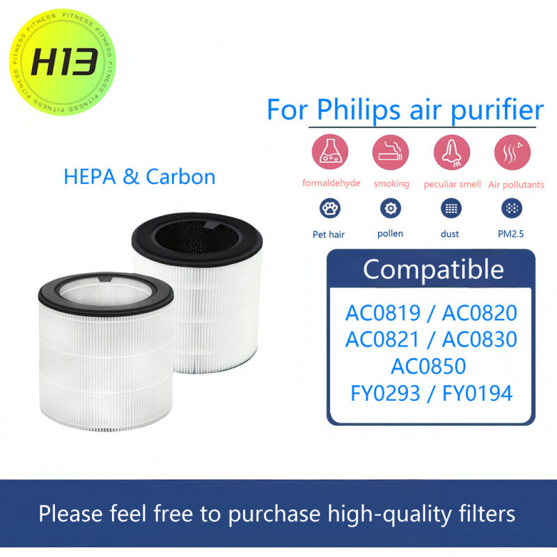 （H13）ตัวกรองทดแทนสำหรับ Philips Air Filter AC0819 / AC0830 / AC0820 / AC0821 / AC0850 / FY0293 FY019
