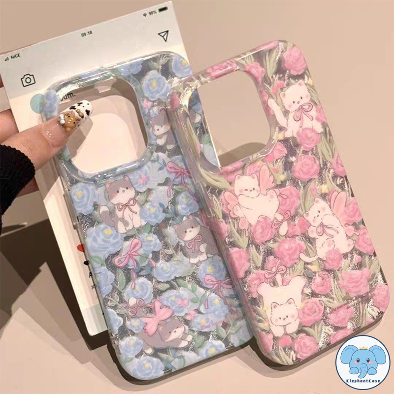 เคสสร้อยข้อมือแมวดอกหวาน เคสไอโฟน13 เคส IPhone 13 11 16 14 15 12 Pro Max XR X XS Max 8 7 15 Plus SE 2020