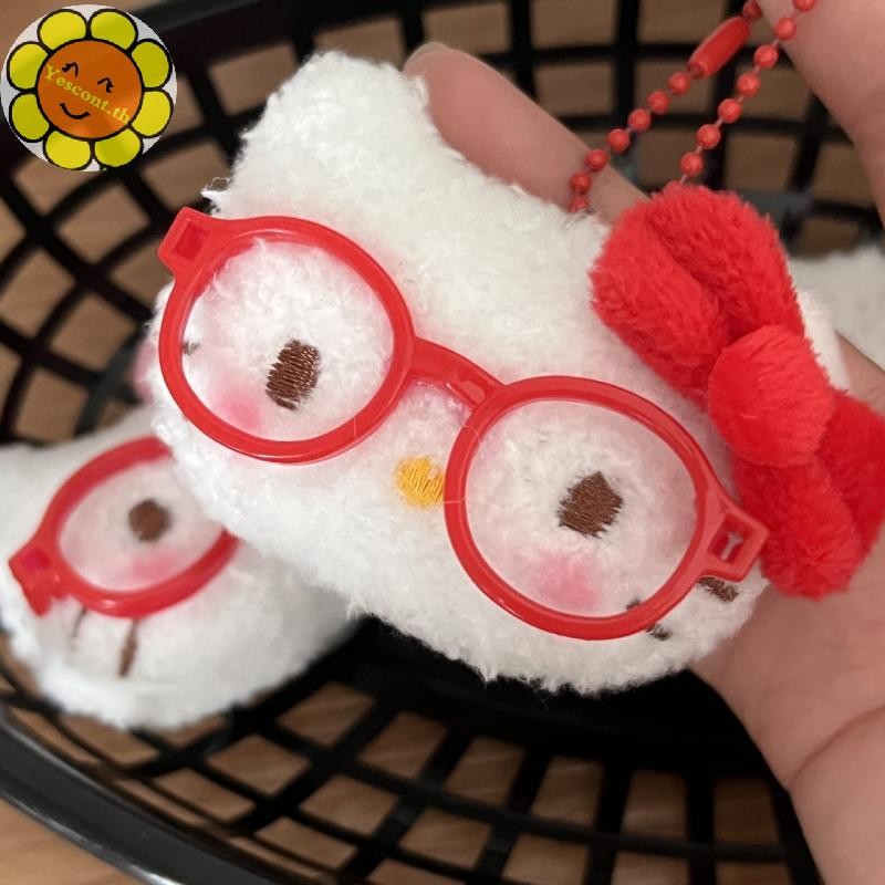 YESCONT Sanrio Hello Kitty ตุ๊กตาพวงกุญแจเข็มกลัดจี้การ์ตูน KT แมวยัดไส้ Plushies Key แหวนกระเป๋าอุปกรณ์เสริมสาวของขวัญ TH