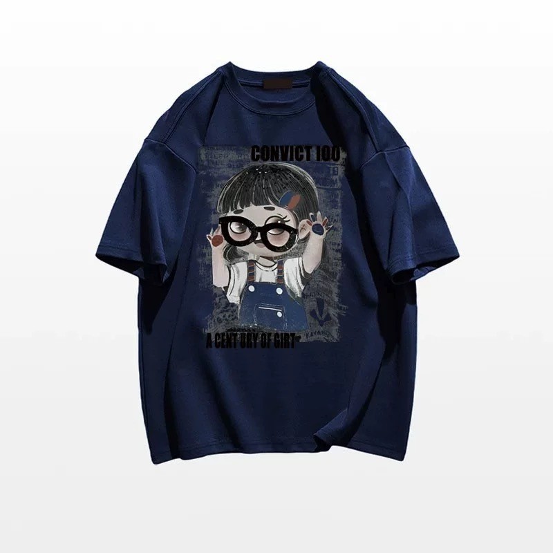 TeddyTee ️เสื้อสาวอวบ-เสื้อยืด oversize สวมใส่สบาย ลายพิมพ์ “CONVICT GIRL” สไตล์เกาหลี  ไม่ต้องรีด แนวสตรีท ผ้าฝ้าย100% ราคา ถูกที่สุด ดีลบีเคเค แกลเลอรีภาพที่ 6