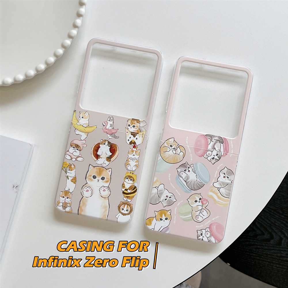 เคส Mofusand น่ารักสําหรับ Infinix Zero Flip Hard Case PC โทรศัพท์กันกระแทกความคิดสร้างสรรค์ฝาหลัง – โปรปัง