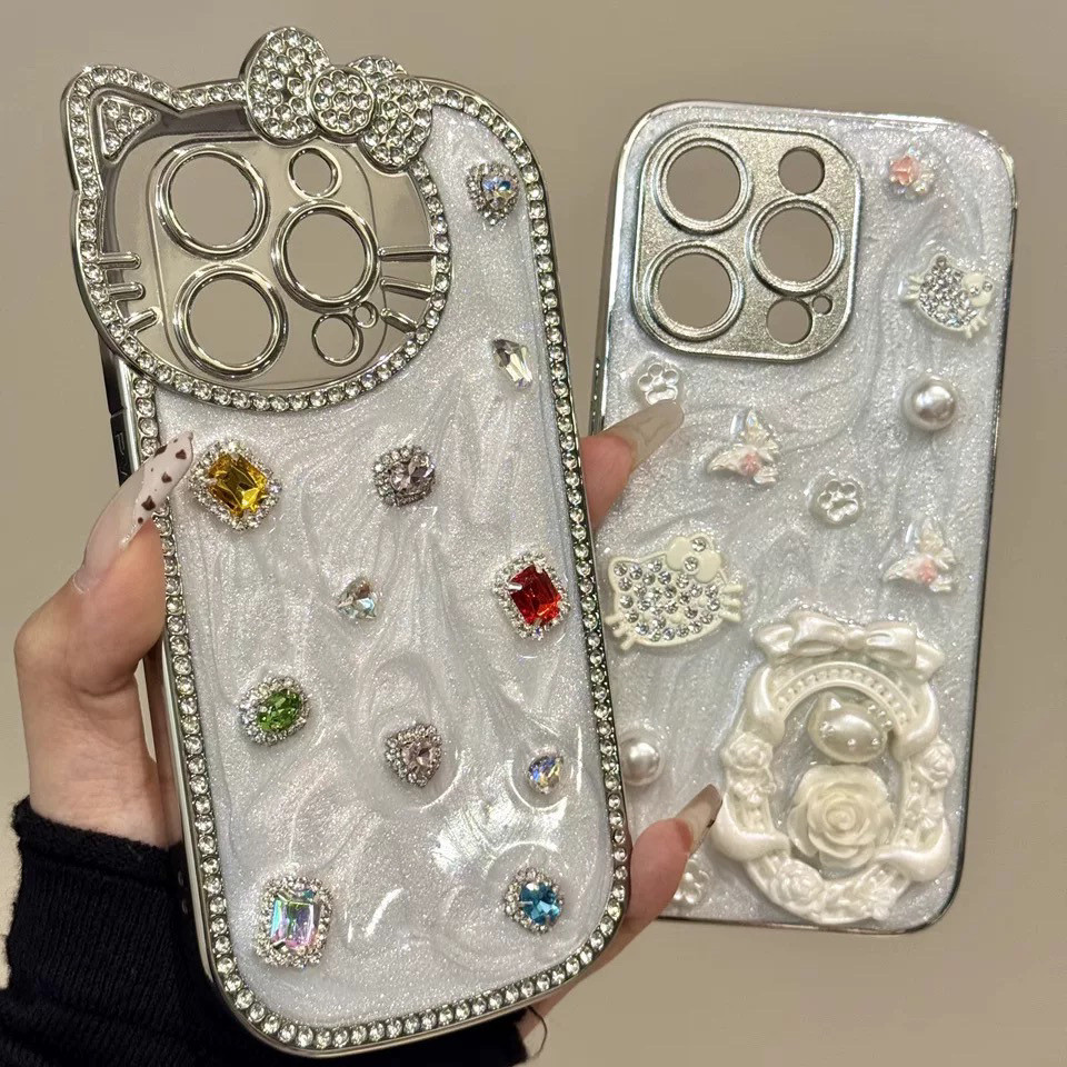 High-End Feeling สามมิติอีพ็อกซี่อัญมณีเหมาะสําหรับ ihone16promax Apple 15pro เคสโทรศัพท์ 14 สไตล์ให