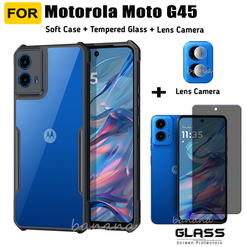 สําหรับ Motorola Moto G45 เคสโทรศัพท์กันกระแทก Motorola Moto G24 G04 G34 ความเป็นส่วนตัวกระจกนิรภัยป