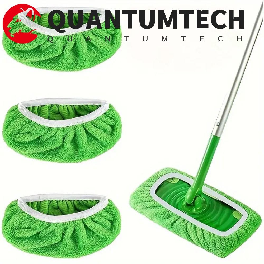 QUANTUMTECH 6 ชิ้น Swiffer เปลี่ยน Mop ผ้า,ล้างทําความสะอาดได้ไม่มีการส่องผ้าไมโครไฟเบอร์ Mop, ทนทานนุ่มนํากลับมาใช้ใหม่ดูดซับ Mop เปลี่ยนผ้า Swiffer Sweeper