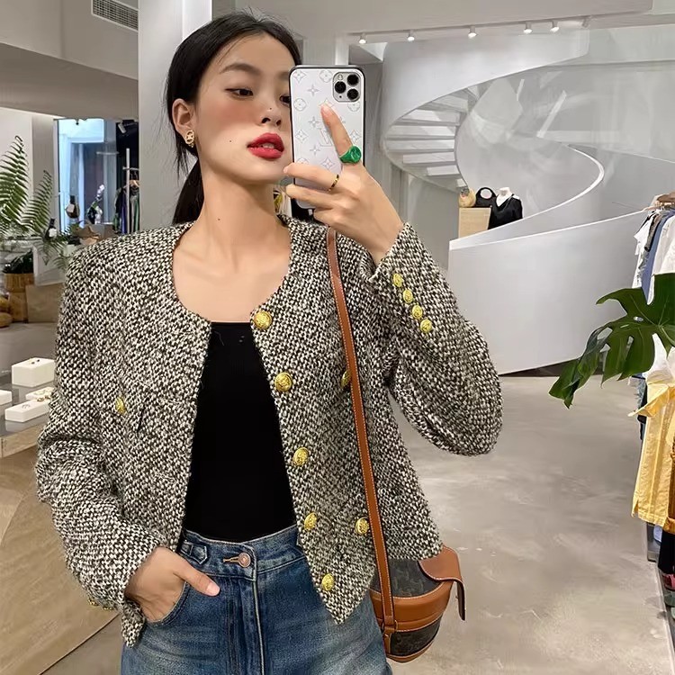 Black Blazer เสื้อคลุม แขนยาว เบลเซอร์ ผู้หญิง ผ้าทวีต สไตล์คุณหนู ทวิต มีซับในตัว งานสวยหรูหรา ดีเทลแต่งกระเป๋า XL