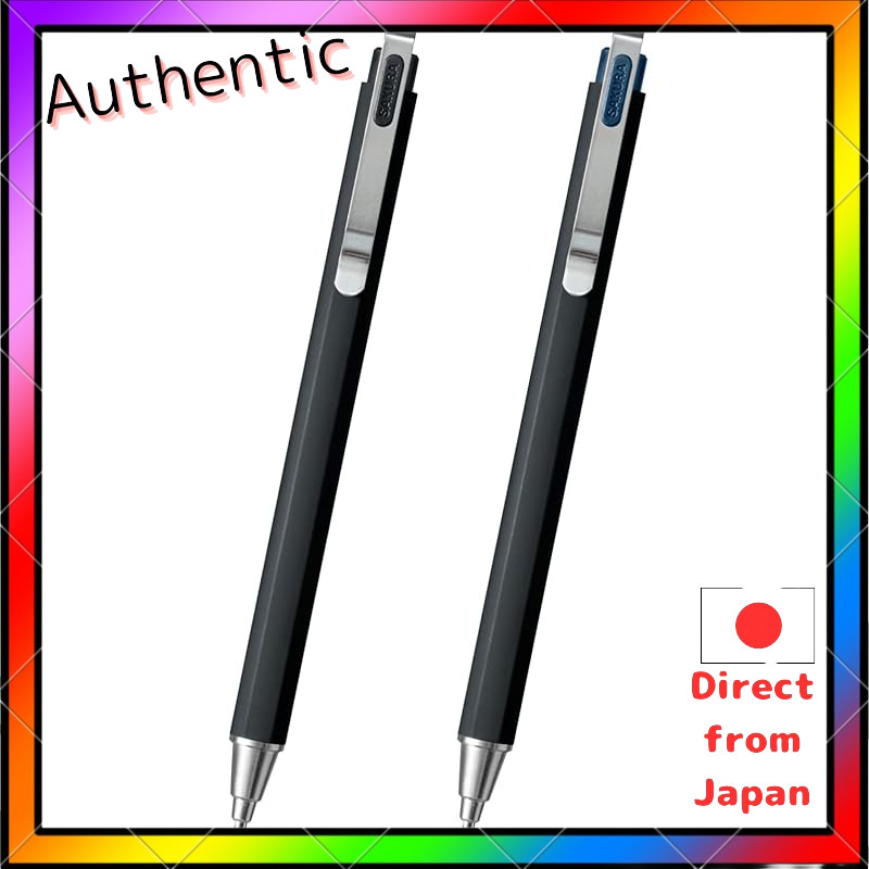 Sakura Craypas Gel Ink Ballpoint Pen Ball Sign iD Plus 2-Color Set 0.5mm Pure Black Night Black GBR3