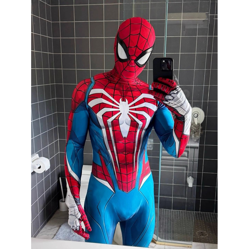 Marvel Fighting PS5 Spider Rivals Spider Peter Parker คอสเพลย์ชุดบอดี้สูทแบบรวมทุกอย่าง