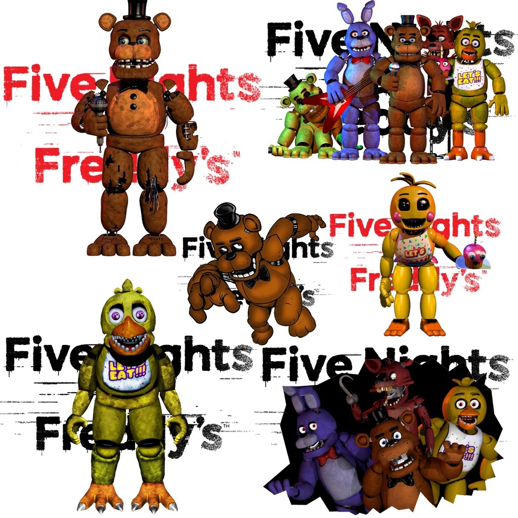 Five Night At Freddy Hot Stamping Washable DIY ตกแต่ง FNAF หมีความร้อนสติกเกอร์เสื้อผ้าสติกเกอร์ของข