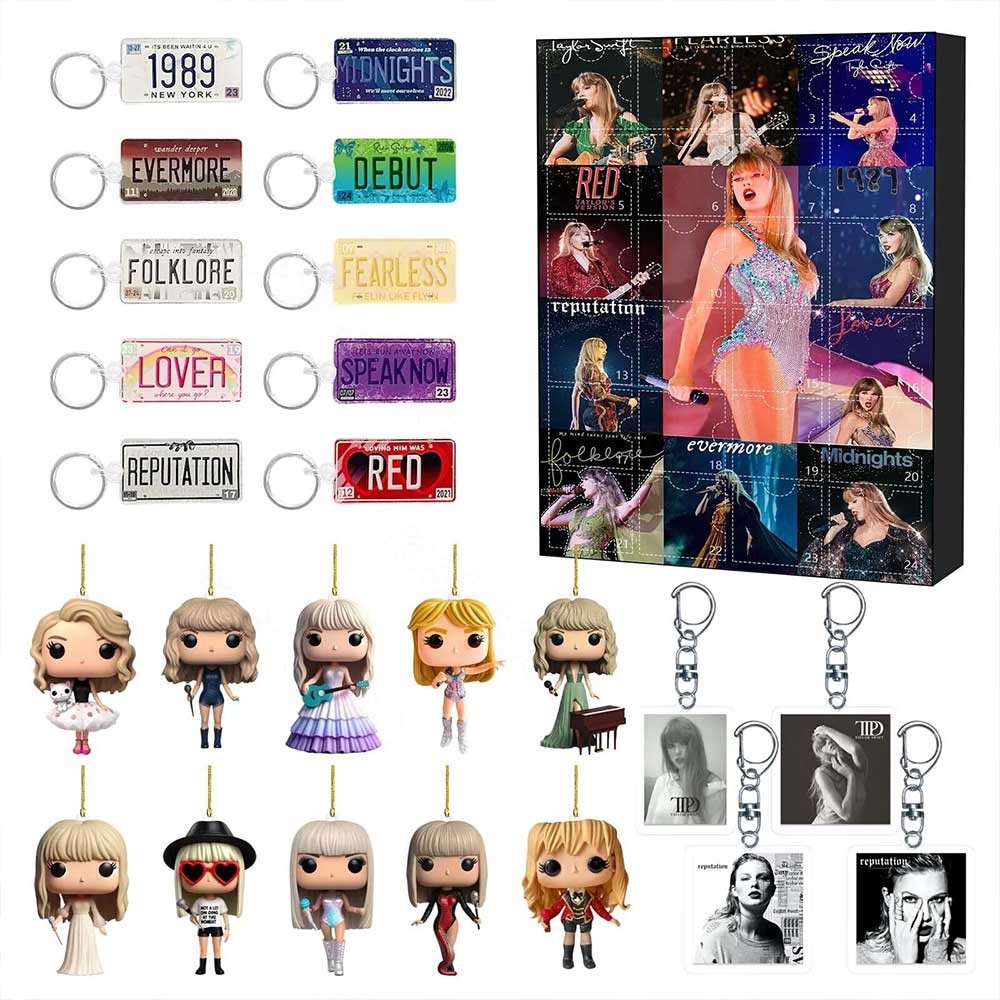 Christmas 24 Days Countdown Advent Calendar Taylor Swift Keychain