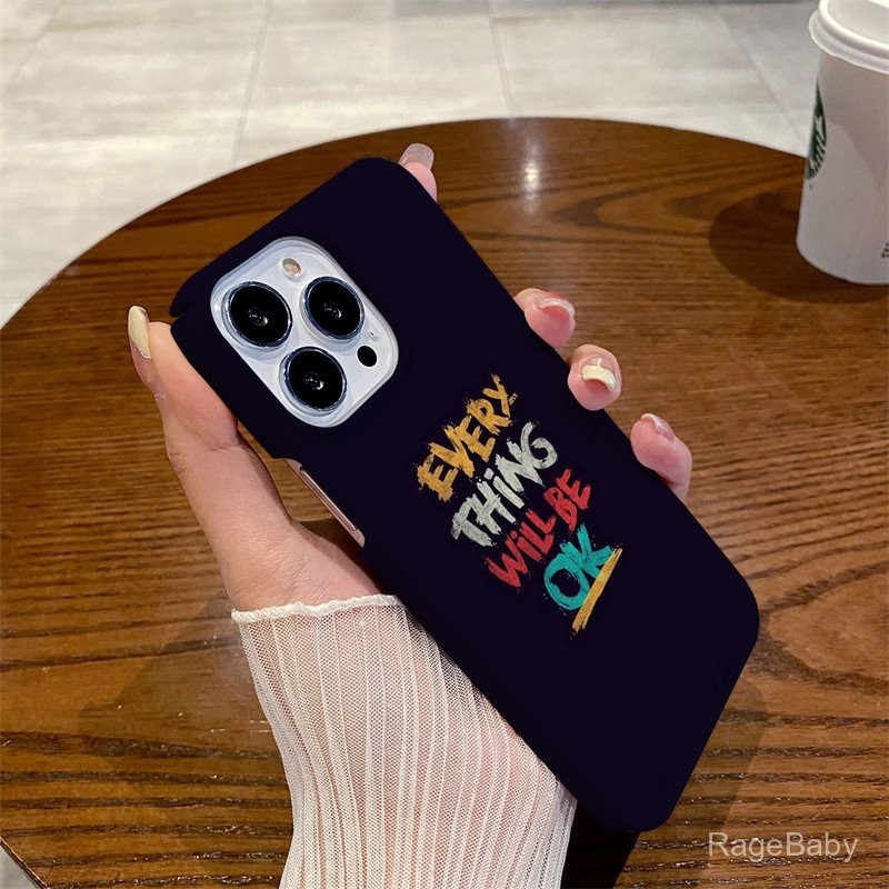 เคสมือถือเคสแข็งเหมาะสำหรับภาษาอังกฤษกราฟฟิตีบุคลิกภาพเรียบง่ายเคสกันกระแทกสำหรับ iPhone 11 12 13 PROMAX XR 8PLUS 14 15 16 PRO MAX 15PLUS 11PROMAX 12pro 14Pro 14PLUS