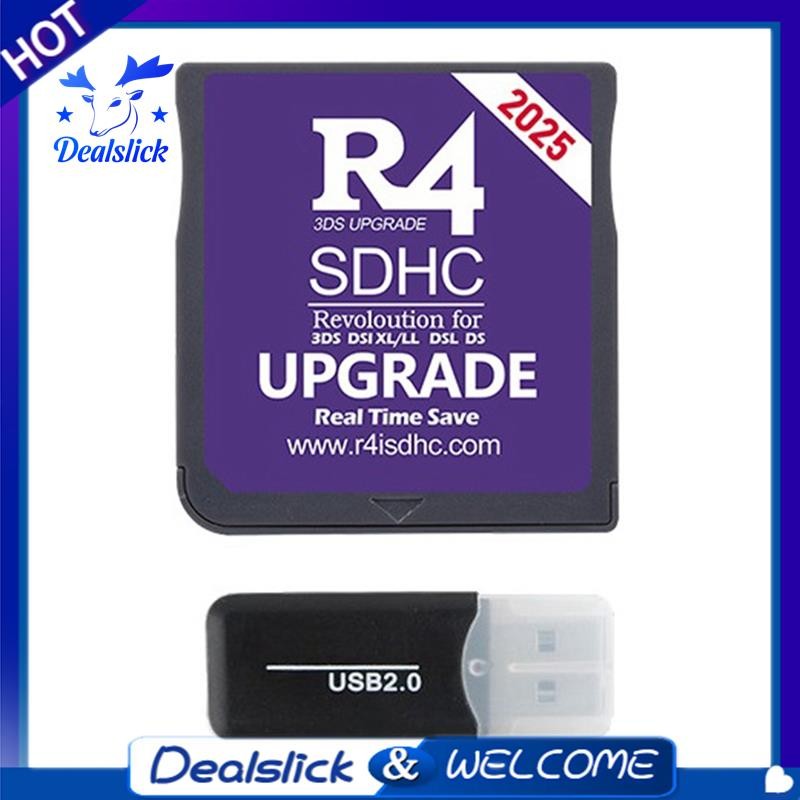 DealslickR4 Sdhc Card Burning Card COM Card แฟลชการ์ด R4 การ์ดเกมอะแดปเตอร์ 2025 รุ่น Instant Archive สําหรับการ์ดเกม NDS