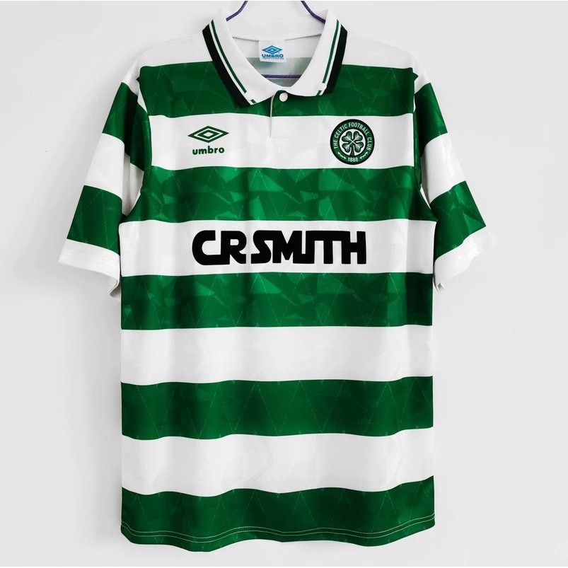1989/91 season Celtics home retro jersey ผู้ชายแขนสั้นฟุตบอลคุณภาพสูง jersey