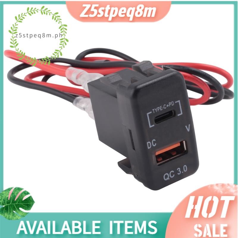 รถ Fast Charger อะแดปเตอร์ QC3.0 Dual USB Quick Charger Socket พร้อมโวลต์มิเตอร์สําหรับ Toyota Land 
