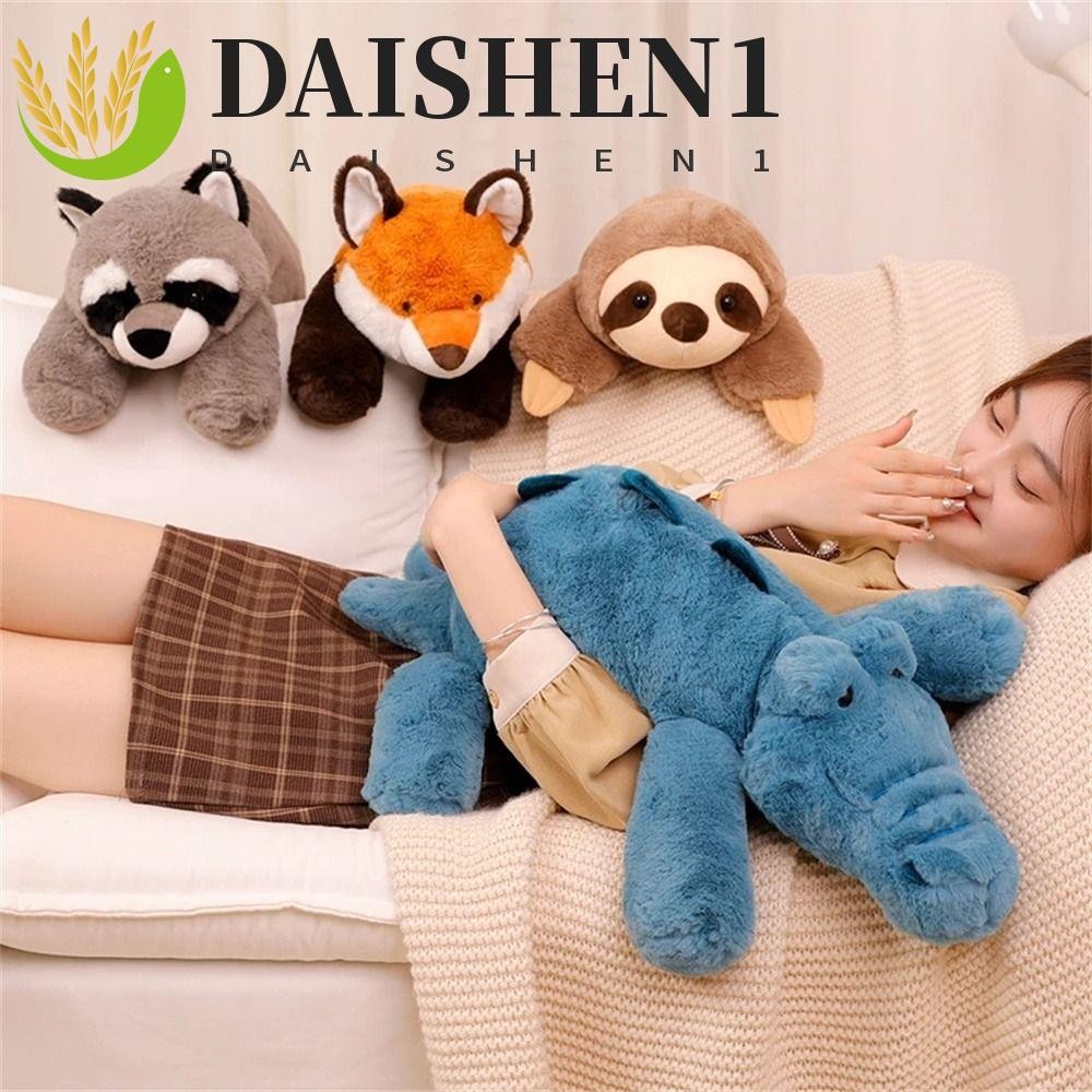 Daishen1 หมอนตุ๊กตานุ่ม รูปการ์ตูนจระเข้ นอนหลับ