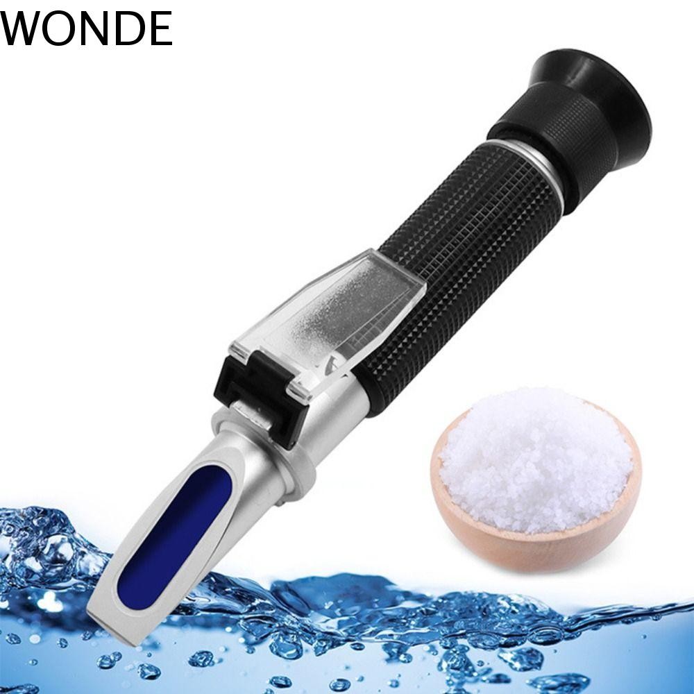 Wonde เครื่องวัดความเค็ม, ปริซึมหักเหของมือถือเครื่องวัดความเค็มของทะเล, Ease of ใช้ 1.000-1.070 0~100‰ เครื่องทดสอบความเข้มข้นของเกลือความแม่นยําสูงการเพาะพันธุ์ปศุสัตว์