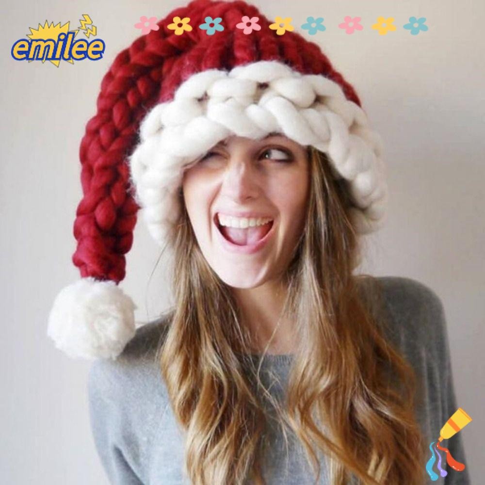 Emilee Santa หมวก Creative Navidad Party Supplies เด็กผู้ใหญ่ฤดูหนาว Santa Claus หมวก