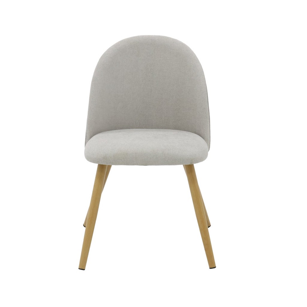 Koncept Furniture เก้าอี้ KC-PLAY รุ่น JODEEN ขาเหล็กสีไม้ ผ้าเทาอ่อน (50x57x83 ซม.) แบรนด์ KONCEPT FURNITURE