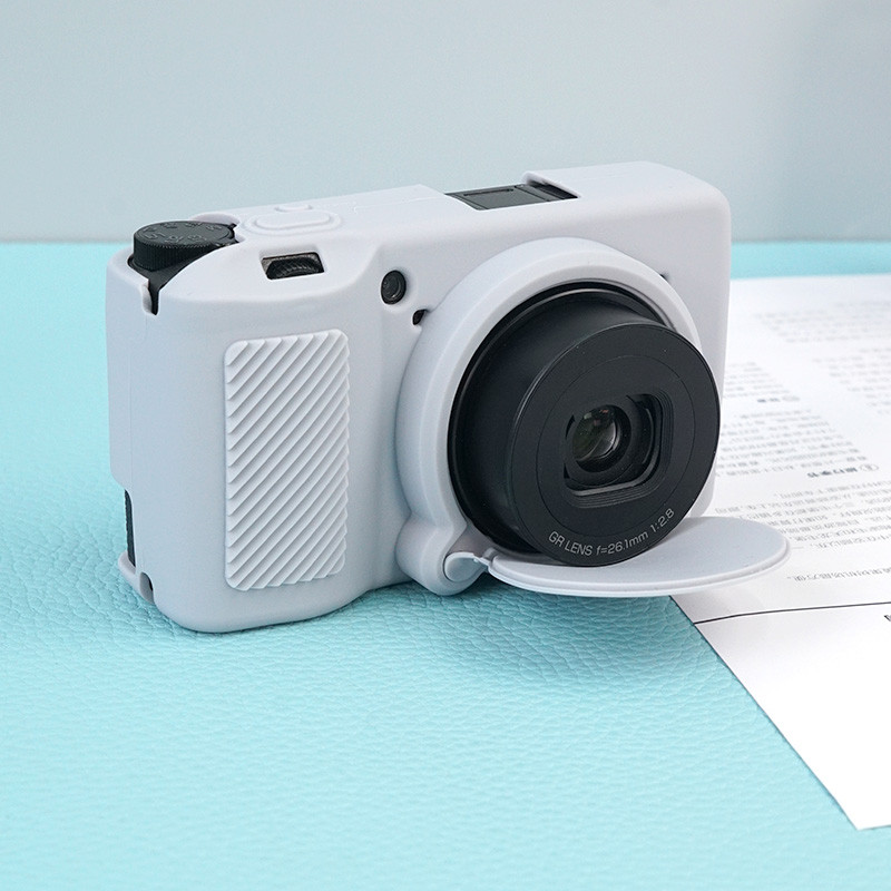 นุ่มกล้องซิลิโคนกระเป๋าสําหรับ Ricoh GR3 GR3X ฝาครอบฝุ่น Anti Drop ป้องกันปลอกเลนส์หมวก