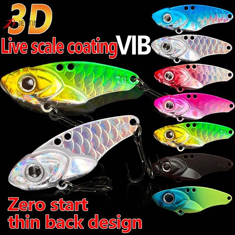 Jtth 1pcs 5-15g โลหะ Spinner เหยื่อตกปลา VIB ช้อนตกปลา Lure Crank Bass เหยื่อ Hard ประดิษฐ์ Cicada VIB ตกปลา JTT