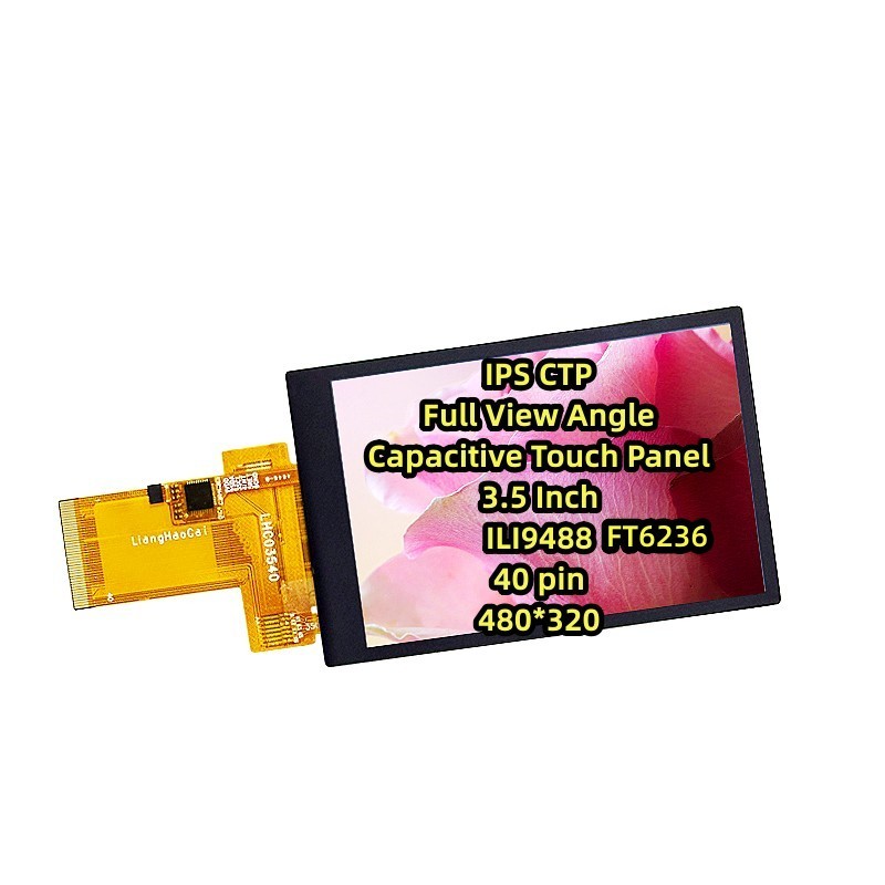 IPS CTP 3.5 inch 40 pin Top rated ILI9488 FT6236 Full View Capacitive Touch diy screen 480*320