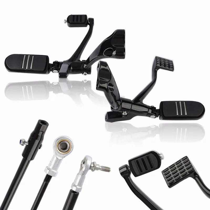 TT รถจักรยานยนต์ควบคุมข้างหน้ารองรับ footpeg สำหรับ Harley Sportster XL 883เหล็ก1200กำหนดเองได้ต่ำสุ