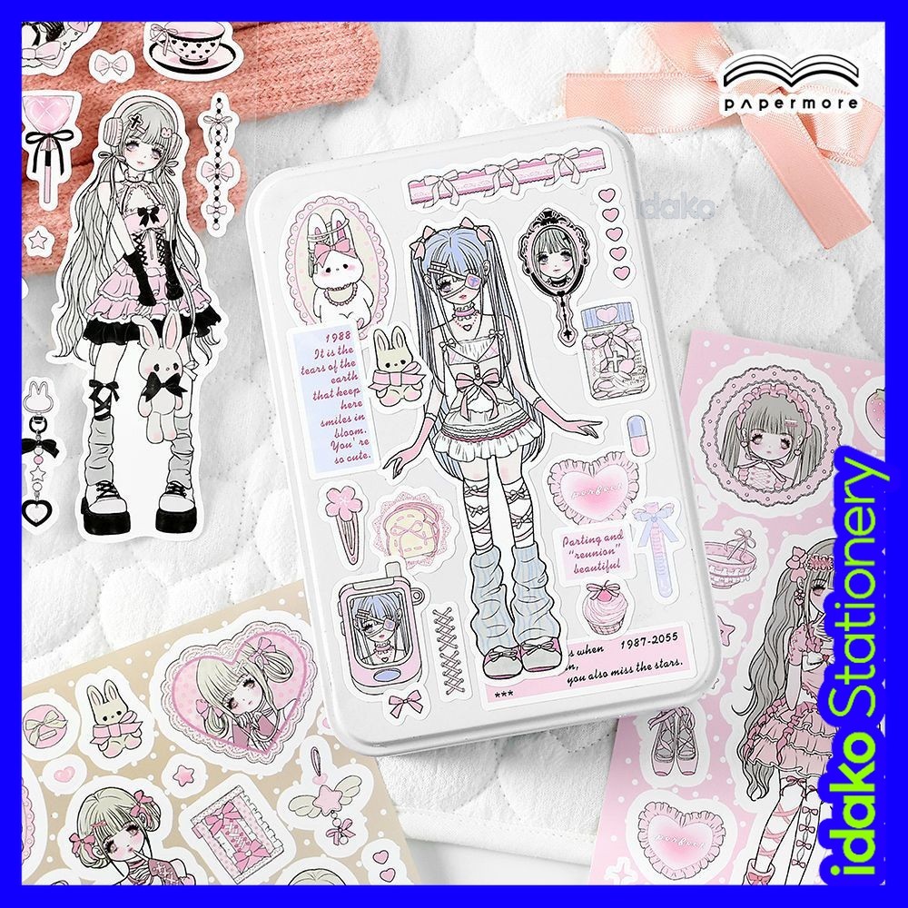 Idako [Honey Girl Series] สติ๊กเกอร์กาวในตัวกระดาษสังเคราะห์ คู่มือน่ารัก สติ๊กเกอร์การ์ด Goo SS216
