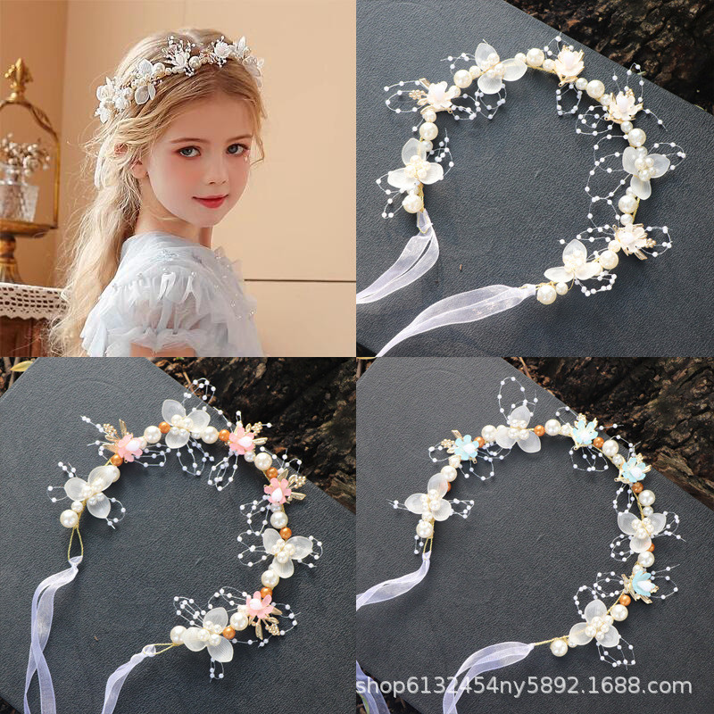 เด็ก หมวก สไตล์โมริพวงมาลัยซูเปอร์นางฟ้าผมวงคาดศีรษะเจ้าหญิงดอกไม้สาวหัวดอกไม้วันเกิดสาวแสดงอุปกรณ์