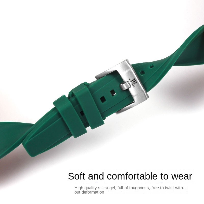 สายรัดปลายโค้ง 22 มม. เหมาะสําหรับ Blancpain X S-Watch Fifty-Strap เครื่องมือสายซิลิโคนอ่อนนุ่มผู้ชายผู้หญิงกันน้ํากีฬาสายรัดข้อมือผีเสื้อหัวเข็มขัด