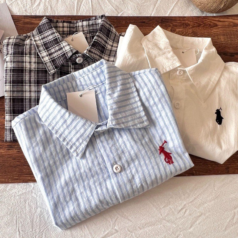 เสื้อเชิ้ตลายสก็อตรุ่นใหม่สำหรับฤดูใบไม้ร่วงเสื้อเชิ้ตสไตล์เกาหลีสำหรับเด็กผู้ชาย