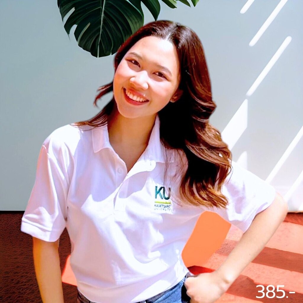 เสื้อโปโล KU 5 Colors สีขาว