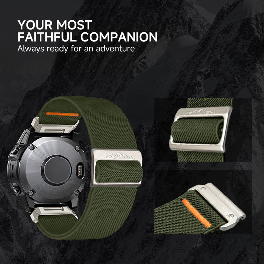 22 มม.26 มม.สายรัดถักไนลอนสําหรับ Garmin Fenix 5 5X Plus 3 3HR/Epix 7X Solar/6X 6Pro Forerunner 935 945 นาฬิกาอุปกรณ์เสริม - รูปที่ 3