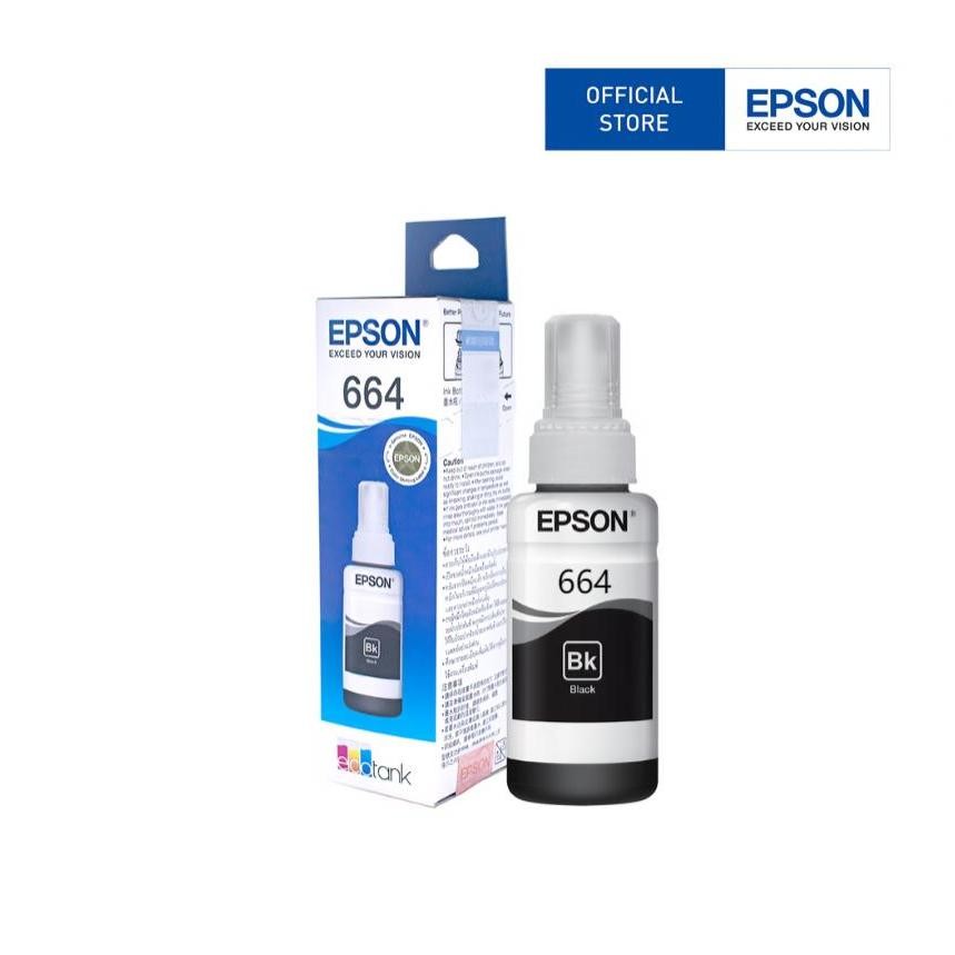 EPSON 664 （พร้อมกล่อง）หมึกแท้ 100%/ราคาถูก (L100/ 110/ 120/ 200/ 210/220/ 300/310/ 350/ 355/ 360/ 365)