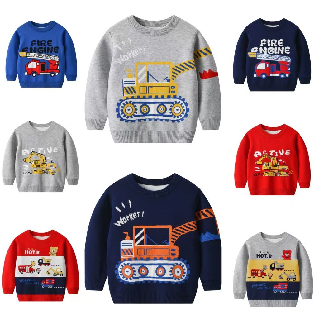 เสื้อผ้าเด็กฤดูใบไม้ร่วงฤดูหนาวสไตล์ใหม่สไตล์ใหม่ฤดูใบไม้ร่วงฤดูหนาวเสื้อกันหนาวชายเสื้อถักวิศวกรรม