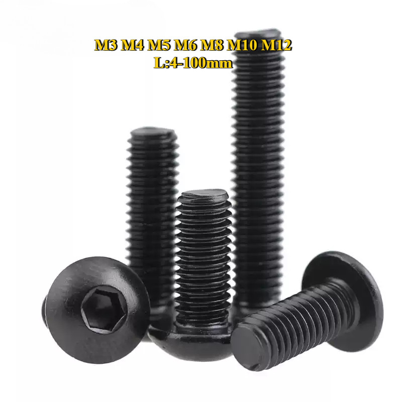 [BY-XSP-w] Button Head Hexagon Socket Machine Screw carbon steel/น็อต สกรู หัวจมกลม เหล็กกล้าคาร์บอน