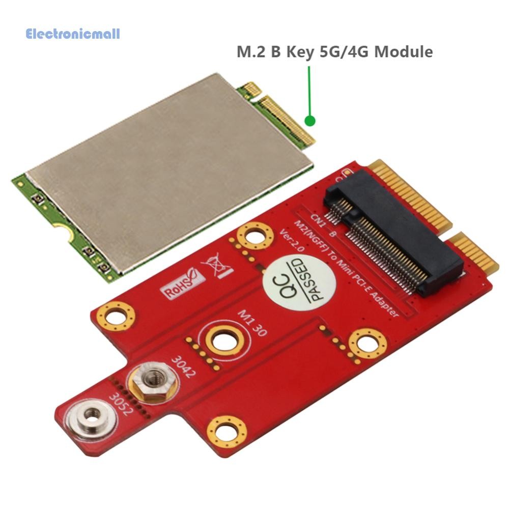 Au M.2 ถึง Mini PCI-e Adapter 3030 3042 3052 สําหรับ 3G 4G 5G โมดูล M2 ถึง Mini PCI-e [ElectronicMal