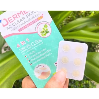 Dermedy Ac Clear แผ่นแปะสิว เดอร์มิดี แผ่นซับสิว แผ่นฟิล์มไฮโดรคอลลอยด์บางเพียง 0.13 มม.