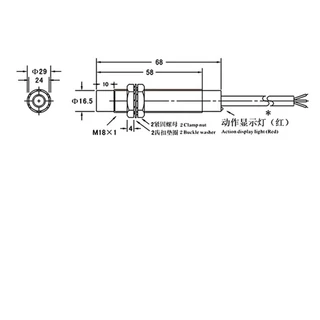 M18 Proximity Switch เซนเซอร์ตรวจจับโลหะ พร็อกซิมิตี้สวิทช์ LJ18A3-8-Z/BX/BY/AX/AY 3-wire 6-36VDC ระยะตรวจจับ 8mm NPN...