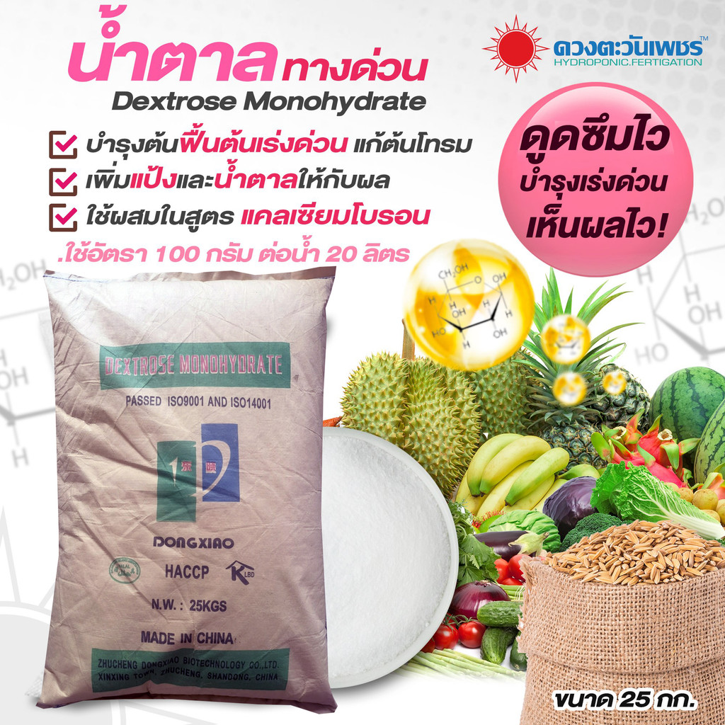 (ยกกระสอบ25kg) ปุ๋ย น้ำตาลทางด่วน น้ำตาลทางด่วนช่วยลดปัญหาการหลุดร่วงของผล เพิ่มพลังาน #น้ำตาลทางด่วน #ดวงตะวันเพชร - รูปที่ 5