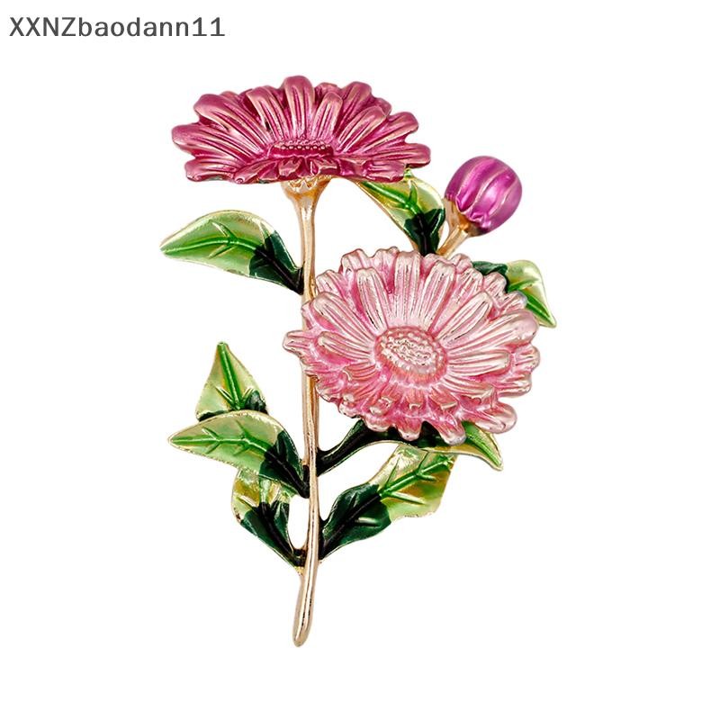 Xnz เคลือบ Daisy เข็มกลัด Pin เสื้อ Pin เครื่องประดับดอกไม้งานแต่งงานเข็มกลัดของขวัญ MHF