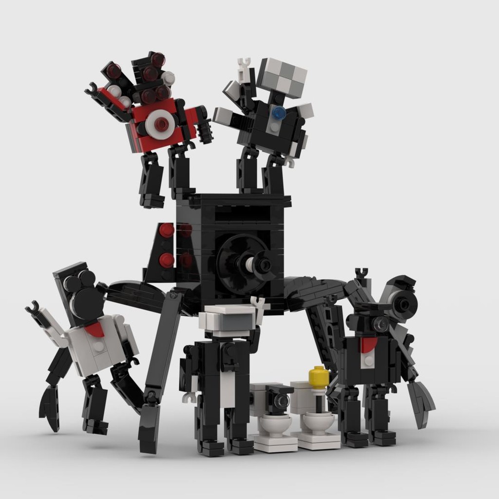 ห้องน้ํา Man และ Monitor ของเล่นบล็อกอาคาร Titan Audio Man รูปกล้อง Man Boy TV Man ห้องน้ํา Man และ 