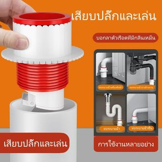 ปลั๊กอุดกันกลิ่น ห้องน้ำ ห้องครัว ท่อระบายน้ำทิ้ง ใช้งานได้หลากหลาย ป้องกันกลิ่น