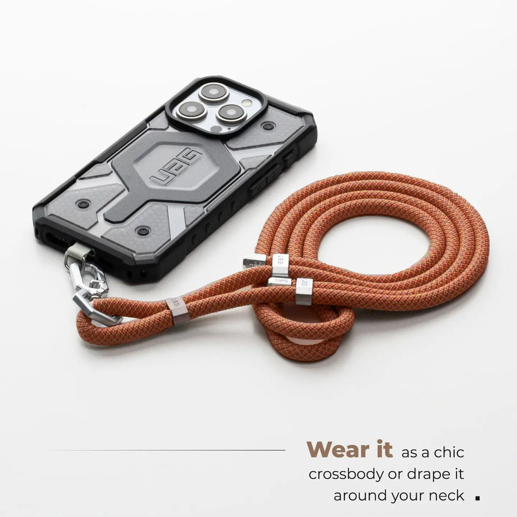 Uag ไนลอนโทรศัพท์มือถือ Lanyard สําหรับ iPhone 16 Pro Max ปรับสายคล้องโทรศัพท์สายรัดข้อมือสายคล้องคอ