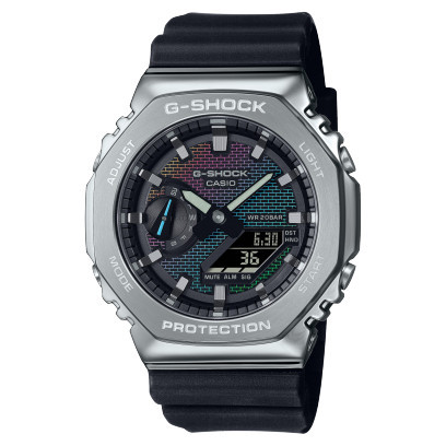 GM-2100 Rainbow Brick Wall Series Steel Series GM-2100RW นาฬิกาสปอร์ต สายนาฬิกากีฬา Unisex p789