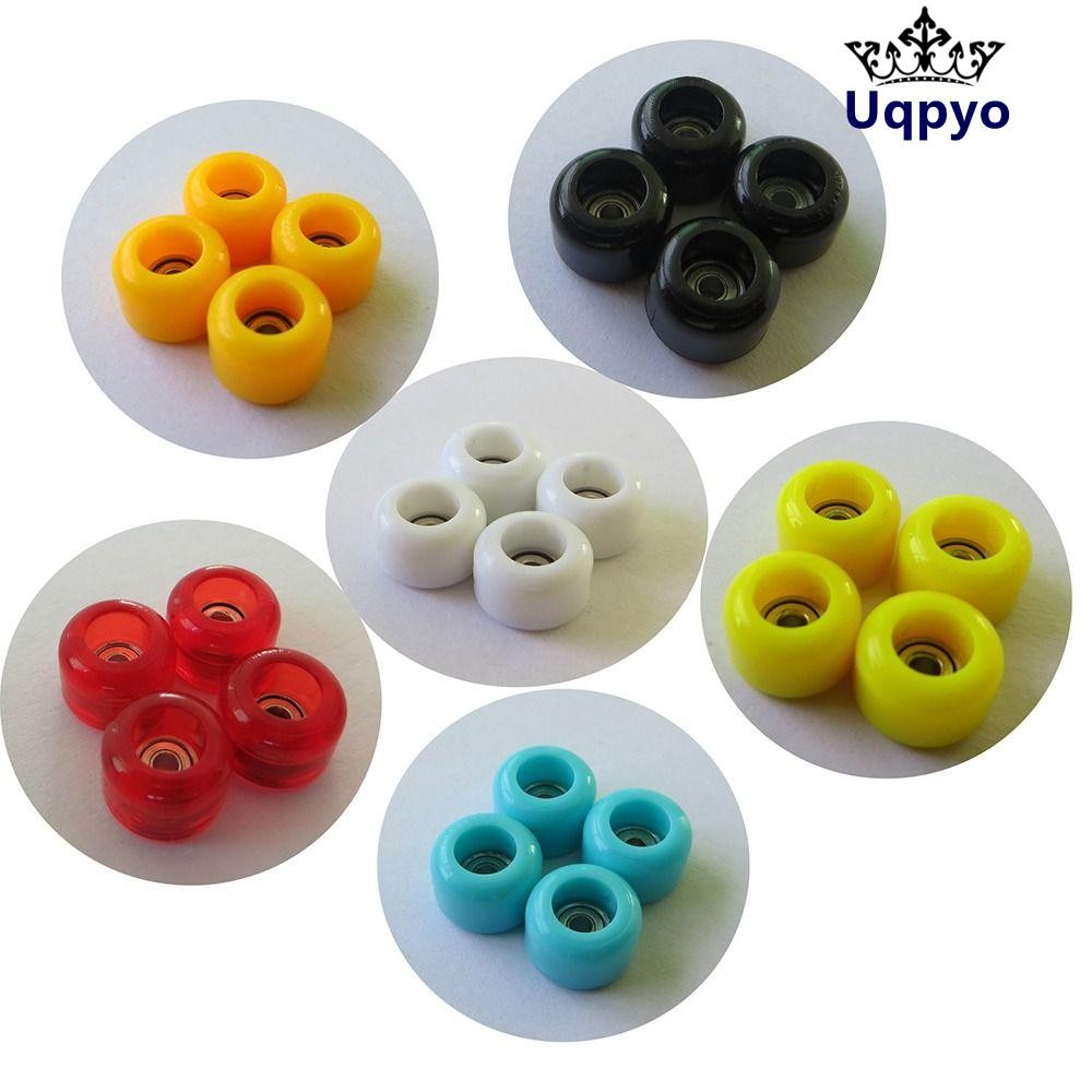 Uqpyo 1/4 ชิ้น Fingerboard ล้อ, Professional Mini Bearing Wheel, Urine PU + โลหะ CNC Finger Skate Board อุปกรณ์เสริม