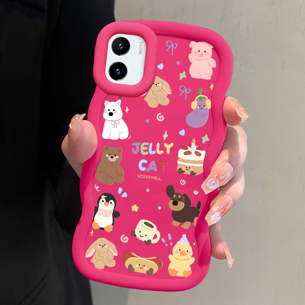 HPเคสโทรศัพท์สําหรับVivo Y01 Y01A Y15S Y15A Y15Cการ์ตูนกระต่ายCassingเคสโทรศัพท์น่ารักสีKesing 0455